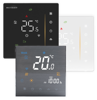 Raumthermostat programmierbar mit externem Fühler inkl. WLAN-Verbindung, Touchscreen
